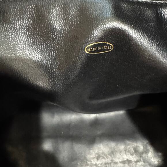 Chanel Vintage Black Chevron Lambskin Medallion Duffel Tote Bag Authentic CoA - Picture 10 of 16